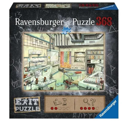 Ravensburger EXIT Puzzle 16783 Das Labor - 368 Teile, spannendes Rätsel-Puzzle für 1-4 Spieler, umweltfreundlich und ideal für Abenteuerlustige