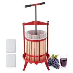 VEVOR Manuelle Beerenpresse 18 L – Obst- und Weinpresse aus Buchenholz