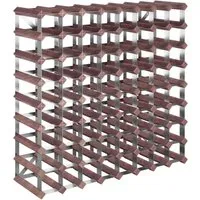 vidaXL Weinregal für 72 Flaschen - Braun Massivholz Kiefer - Regal für 72 Flaschen, stilvolle Aufbewahrung und rustikales Design aus hochwertigem Kiefernholz für lange Lebensdauer.