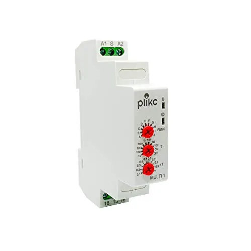 Plikc Multi1 PLK042676 Multifunktions-Zeitschaltuhr, 10 Funktionen, 12-240 V AC/DC