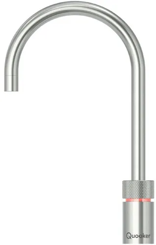 QUOOKER Nordic Round single tap mit COMBI+ Voll-Edelstahl - Armaturen für sofort kochendes Wasser, mit 7 Litern Kapazität und unbegrenztem warmen Wasser, ideal für die moderne Küche.