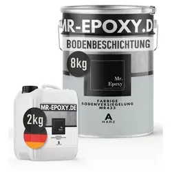 Mr. Epoxy Epoxidharz Bodenbeschichtung 10 kg - Strapazierfähige 2K Betonfarbe für Garagen & Werkstätten - Hochwertige 2K-Bodenbeschichtung aus Epoxidharz für langlebige und widerstandsfähige Böden. Ideal für Garage, Werkstatt und Keller. Einfache Anwendung mit optimaler Deckkraft und professionellem Finish.