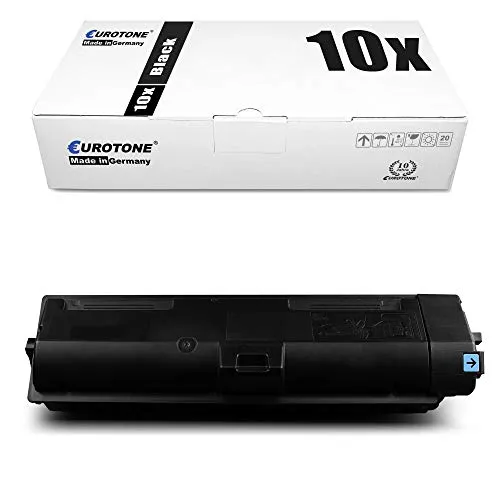 Eurotone 10x Toner für Kyocera ECOSYS M2635dn P2235dw P2235dn M2135dn M2735dw M2635dnw ersetzt TK-1150 TK1150 Schwarz