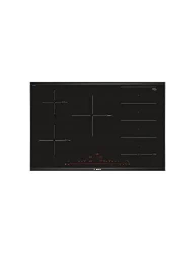 Bosch induktionskochfeld 80cm 5 brenner 7400w flexinduktion schwarz pxv875dv1e