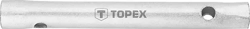TOPEX rohrschlüssel 10x11mm 125mm, sechskantverbindung, crv stahl