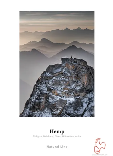 HAHNEMÜHLE Photo Paper FineArt Hanf 290g A3 - 25 Blatt - Hochwertiges Fotopapier für brillante Drucke, 290g/m², ideal für Kunst- und Fotodrucke, umweltfreundlich aus Hanf gefertigt.
