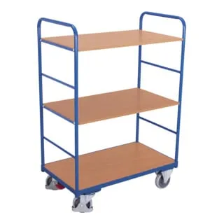 VARIOfit Etagenwagen hoch 850 x 500 mm mit 3 Böden - Robuster Etagenwagen aus Stahl, ideal für den professionellen Einsatz. Mit variablen Böden und hoher Traglast von 250 kg. Perfekt für Lager und Werkstätten.
