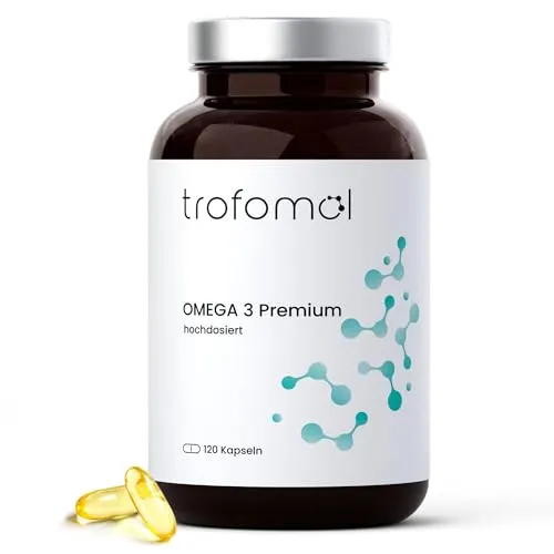 Omega-3 Kapseln hochdosiert – 2000 mg Fischöl mit 660 mg EPA & 440 mg DHA pro Tagesdosis – Nachhaltiger Wildfisch, laborgeprüft – 120 Softgel-Kapseln