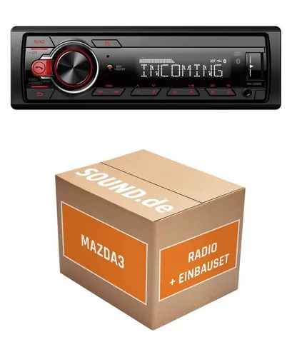 JUST SOUND best choice for caraudio Autoradio Pioneer MVH330DAB für Mazda3 BM/BN Rückfahrkamera Bluetooth Autoradio (RDS, AM/FM Radio, Animiertes Display, Freisprecheinrichtung, 1 DIN)