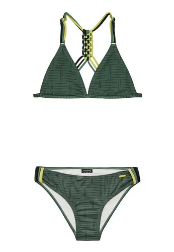 Protest Triangel-Bikini PRTFimke 25 JR in Veggie Green (Gr. 140) - Stylischer Triangel-Bikini ohne Bügel, ideal für den Sommer. Mit herausnehmbaren Softcups für individuellen Tragekomfort. Perfekt für unbeschwerte Tage am Strand.