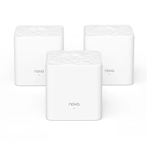 Nova MW3 (3-pack) - Mesh Router Wi-Fi 5 - WLAN-System mit 3 Routern für bis zu 300 qm, bietet nahtloses Internet mit Dual-Band und hoher Geschwindigkeit für Ihr Zuhause.