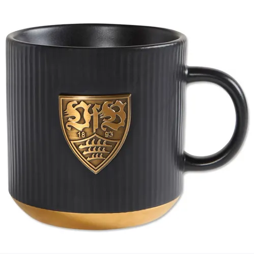 VfB Stuttgart Tasse Wappen Platine in schwarz von VfB Stuttgart