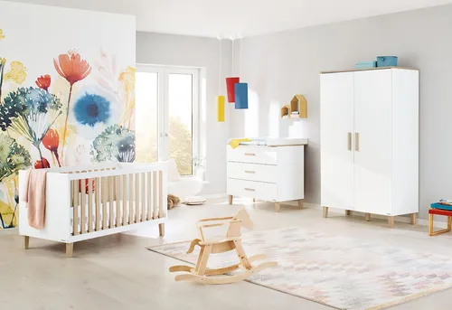 Pinolino Babyzimmer Lumi – skandinavisches Design in Weiß und Eiche