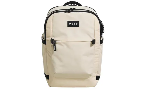eoto TIDY22 Creme Beige - Nachhaltiger Multifunktions-Rucksack - Tagesrucksäcke: 100% recyceltes Nylon, wasserabweisend, mit separatem Laptopfach und durchdachtem Organizer für Uni, Reisen und Freizeit.
