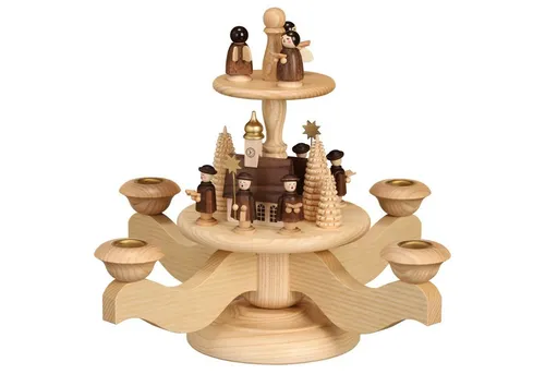 Kerzenständer Beige von Volkskunstwerkstatt Unger