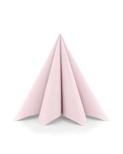 Sovie HOME Serviette in HELLROSA aus Linclass Airlaid, 40 x 40cm, 1/4 Falz, 12 Stück, edle stoffähnliche Premium-Servietten für Hochzeit, Feier, Dinner