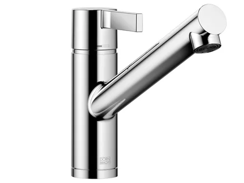 Dornbracht Eno Chrom Hochdruckarmatur 33 800 760-00 - Elegante Hochdruckarmatur mit Festauslauf und 130° Schwenkbereich, ideal für moderne Küchen. Genießen Sie die hochglänzende Oberfläche und den effizienten Durchfluss von max. 8 l/min.