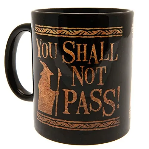 Der Herr der Ringe You Shall Not Pass None Tasse schwarz/goldfarben Keramik Fan-Merch, Filme
