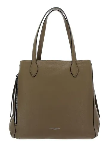 GIANNI CHIARINI Schultertasche aus echtem Leder - Elegante GIANNI CHIARINI Schultertasche aus hochwertigem Leder, ideal für DIN A4-Formate. Mit zwei Hauptfächern und praktischen Zippern bietet sie viel Stauraum und Komfort für den täglichen Gebrauch.