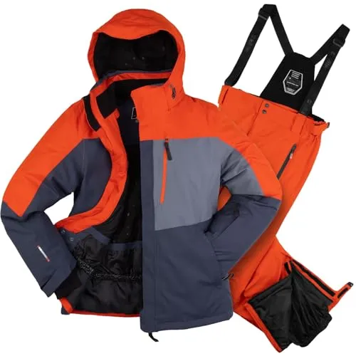 Killtec Herren Skianzug 4XL – Wasserdicht und Atmungsaktiv - Funktionaler 2-teiliger Skianzug für Herren in modernem Design. Mit 10.000 mm Wassersäule, optimal für kalte Tage. Ausgestattet mit Schneefang und zahlreichen Taschen für praktischen Einsatz.