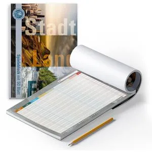 itenga Spielblock 33102209, Stadt Land Fluss, ab 8 Jahre, 29,7 x 21cm, 50 Blatt