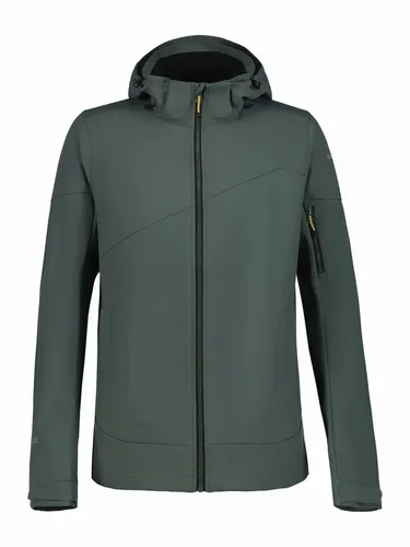 Icepeak Barmstedt Softshell-Jacke Herren oliv Gr 48 - Funktionsjacke mit Wassersäule von 10.000 mm, wind- und wasserabweisend, ideal für Outdoor-Aktivitäten bei jedem Wetter. Verstellbare und abnehmbare Kapuze für zusätzlichen Komfort.