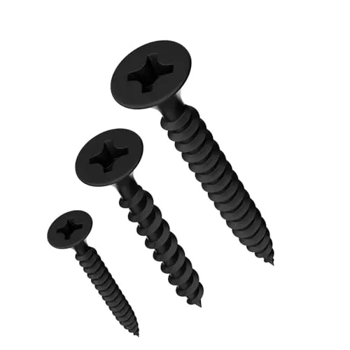 PARCO Premium Schnellbauschrauben 500 Stück, 3,9x55mm mit Feingewinde||Gipskartonschrauben|Rigipsschrauben|Universalschrauben|Holzschrauben Schwarz|German Quality