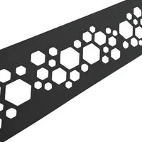 zaunzu Sichtschutz PREMIUM Dekor Hexagon Einzelstreifen Anthrazit 2,55m