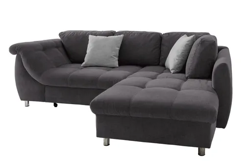 Ecksofa mit ausziehbarer Schlaffunktion 250x190 cm - Sofas & Couches mit Wellenunterfederung und Komfortschaum für höchsten Sitz- und Liegekomfort, ideal für Schlafgäste – jetzt zum Sonderpreis!