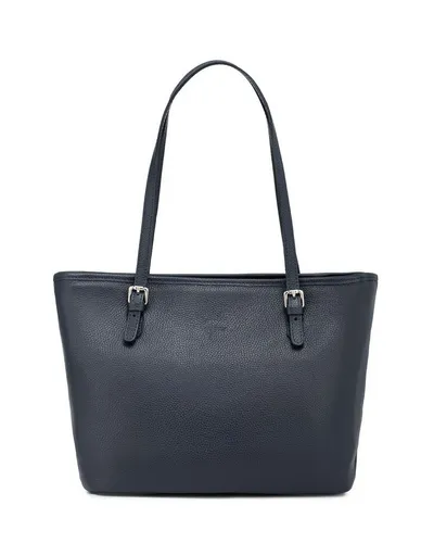 Caspar Schultertasche Leder Tote Bag Damen Shopper Tasche - PREMIUM LINE - Modell No.867, elegant, robust & unempfindlich - 100% Echtleder - Handmade in Italy