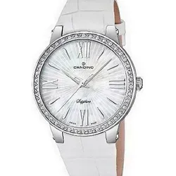 Candino Uhr Damen Armbanduhr C4597/1 Saphirglas Lederband - Weiß
