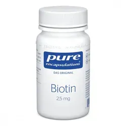 Pure Encapsulations Biotin 2,5 mg Kapseln - Arzneimittel zur Unterstützung von Haaren, Haut und Nägeln, mit Vitamin H für eine gesunde Hautbarriere und Haarstruktur.