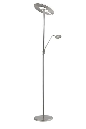 Fischer-Honsel LED-Deckenfluter 2-flammig Nickel-matt