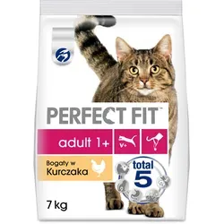 PERFECT FIT Adult Trockenfutter für Katzen - Huhn, 7 kg - Katzenfutter für gesunde Haut & Fell, unterstützt mit Zink, Taurin und Vitaminen die Abwehrkräfte. Optimale Gewichtskontrolle dank maßgeschneidertem Protein- und Energiegehalt.