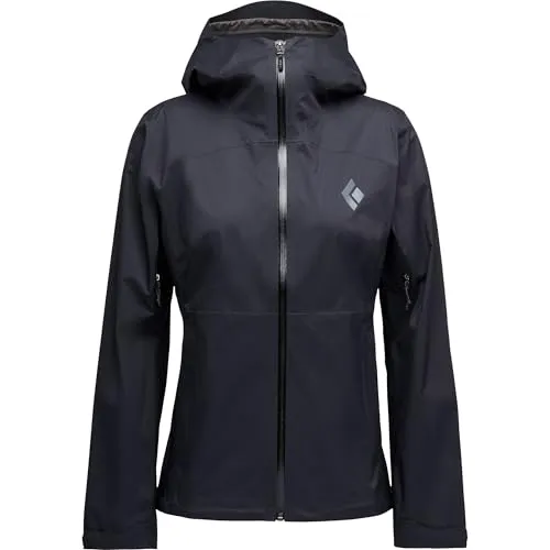 Black Diamond W Fineline Stretch Shell - Wasserdichte Damenjacke - Wasserdichte Hardshell Jacken für Damen mit 10.000 mm Wassersäule und innovativer BD.dry 2.5L-Technologie für optimalen Schutz bei jedem Wetter. Verstellbare Kapuze und leicht verstaubar.