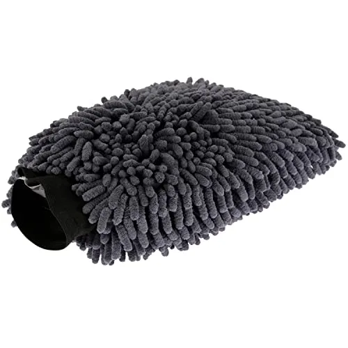 Mikrofaser Auto-Waschhandschuh - schonende Auto- & Motorrad Pflege - weicher Wasch Handschuh für Lack, Glas, Spiegel, Amatur und Felgen - reinigungzubehör reinigungsbedarf