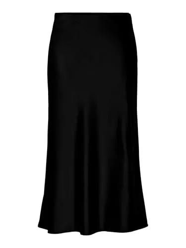 Y.A.S Midirock YASPELLA HW MIDI SKIRT S. NOOS schwarz XS (34) - Modischer Midirock in Schwarz mit elastischem Bund für optimalen Tragekomfort, ideal für vielseitige Outfits im Alltag.