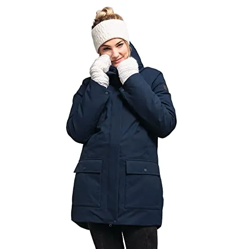 Schöffel Damen Winterjacke Ins. Parka Rotterdam L - NAVY BLAZER - Funktionsjacke mit 2-Lagen VENTURI Material, schützt vor Wind und Regen, atmungsaktiv und mit kuschligem Teddy Futter für höchsten Tragekomfort.