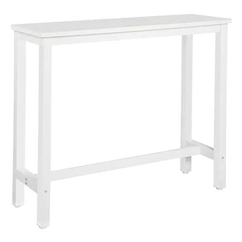 WOLTU Bartisch - Moderner Stehtisch mit Metallgestell und MDF-Tischplatte - Bartisch in schicker Weiß-Optik, ideal für 1-4 Personen. Robuste Konstruktion und vielseitig einsetzbar als Esstisch oder Arbeitsfläche.