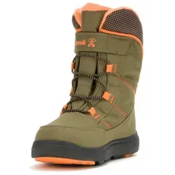 Kamik Kid's Stance 2 Winterschuhe 25 EU - Oliv/Braun - Warme, wasserdichte Kinder-Winterschuhe mit Schnellschnürung für eisige Tage - ideal für die Freizeit.
