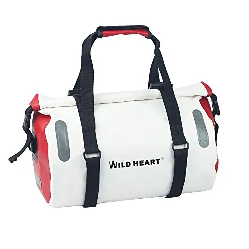 WILD HEART 18 l wasserdichte Fahrradtasche mit Schweißnaht, Schultertasche, Rucksack, professionelles Fahrradzubehör (weiß)