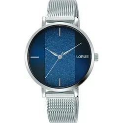 Lorus Fashion Lady RG215SX9 – Elegante Frauenuhr in Silber und Blau - Damenuhren mit modernem Design, wasserdicht bis 30 Meter und ausgestattet mit präzisem Quarzwerk für zuverlässige Zeitmessung.