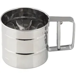 Zenker Einhandsieb in Silber - (H)15 x Ø 9,5 cm - Edelstahl-Einhandsieb für müheloses Sieben von Mehl und anderen Zutaten. Ideal für die schnelle Zubereitung in der Küche. Handreinigung empfohlen.