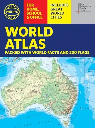 Philip's RGS World Atlas (A4): with Global Cities, Facts and Flags (Philip's World Atlas)