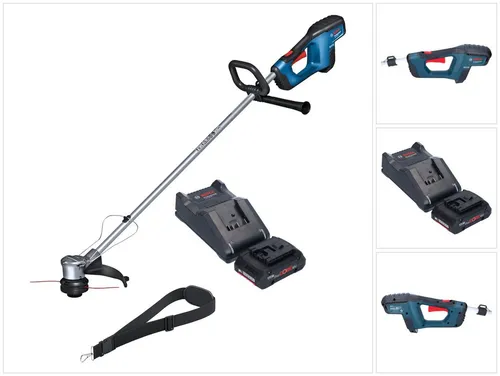 Bosch GRT 18V-33 Professional Akku Rasentrimmer - Rasentrimmer & Motorsensen, leistungsstarker Brushless-Motor, inkl. 4,0 Ah ProCORE Akku und Ladegerät für kabellose Freiheit im Garten.