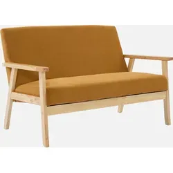 sweeek 2-Sitzer-Banksofa mit Cord-Bezug in Senfgelb von SWEEEK