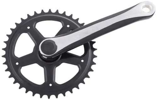 SunRace Zahnkranz Kettenradgarnitur AMAR - 1-fach - Hochwertige Kettenradgarnitur für Fahrräder mit 1-fach System. Robuste Kombination aus kalt geschmiedetem Aluminium und Stahl, ideal für zuverlässige Leistung und Langlebigkeit.