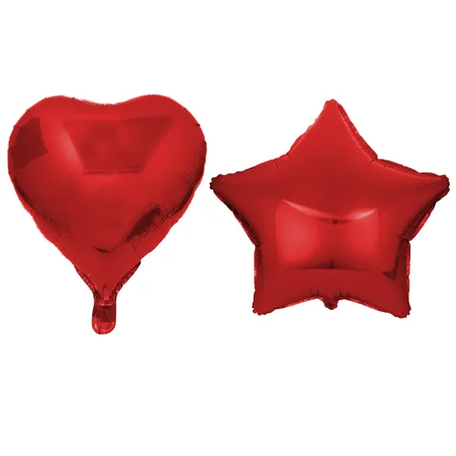 Folienballon Herz, Stern 45 cm Helium Luftballon Deko Ballon Geburtstag Party