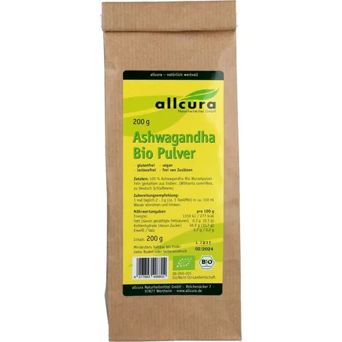 Produktbild ASHWAGANDHA BIO Pulver 200 g PZN17394144