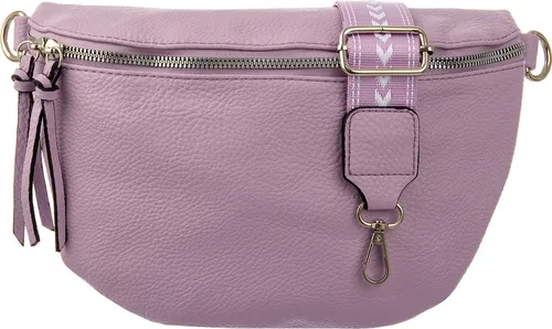 Hernan HB0399 Grossover Tasche mit Reißverschluss lila